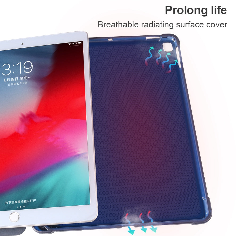 Origami Smart Leather Case [with Shock Absorption TPU / Apple Pencil Storage Groove] for iPad 10.2 (2021)/(2020)/(2019) / iPad Air 10.5 inch (2019) / iPad Pro 10.5-inch (2017)