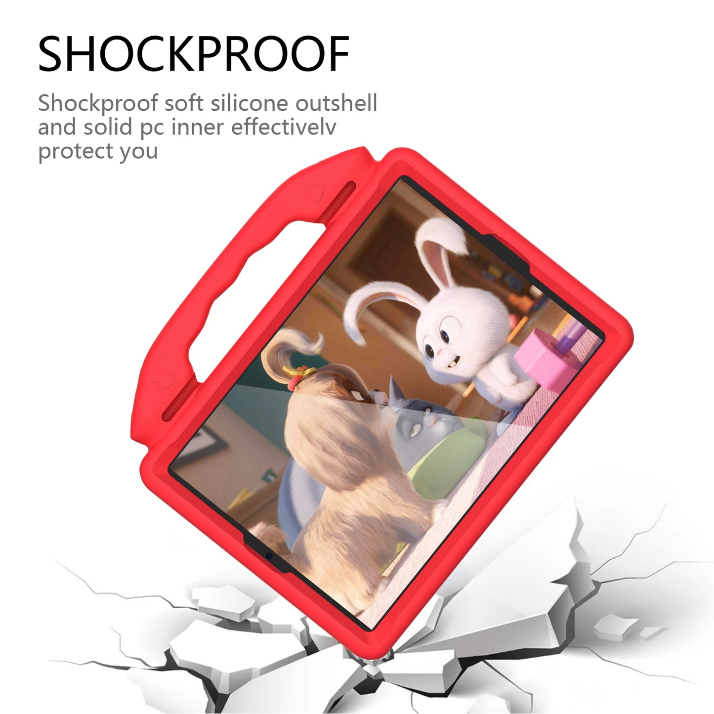 Shockproof Thumb Kickstand EVA Tablet Case for iPad 10.2 (2021)/(2020)/(2019)/iPad Pro 10.5-inch (2017)/iPad Air 10.5 inch (2019)/iPad Pro 11-inch (2018)