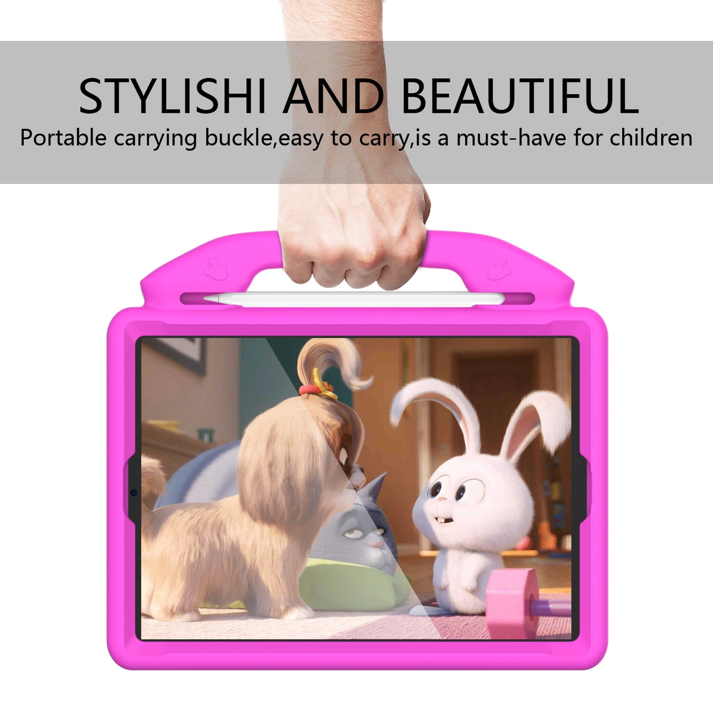 Shockproof Thumb Kickstand EVA Tablet Case for iPad 10.2 (2021)/(2020)/(2019)/iPad Pro 10.5-inch (2017)/iPad Air 10.5 inch (2019)/iPad Pro 11-inch (2018)