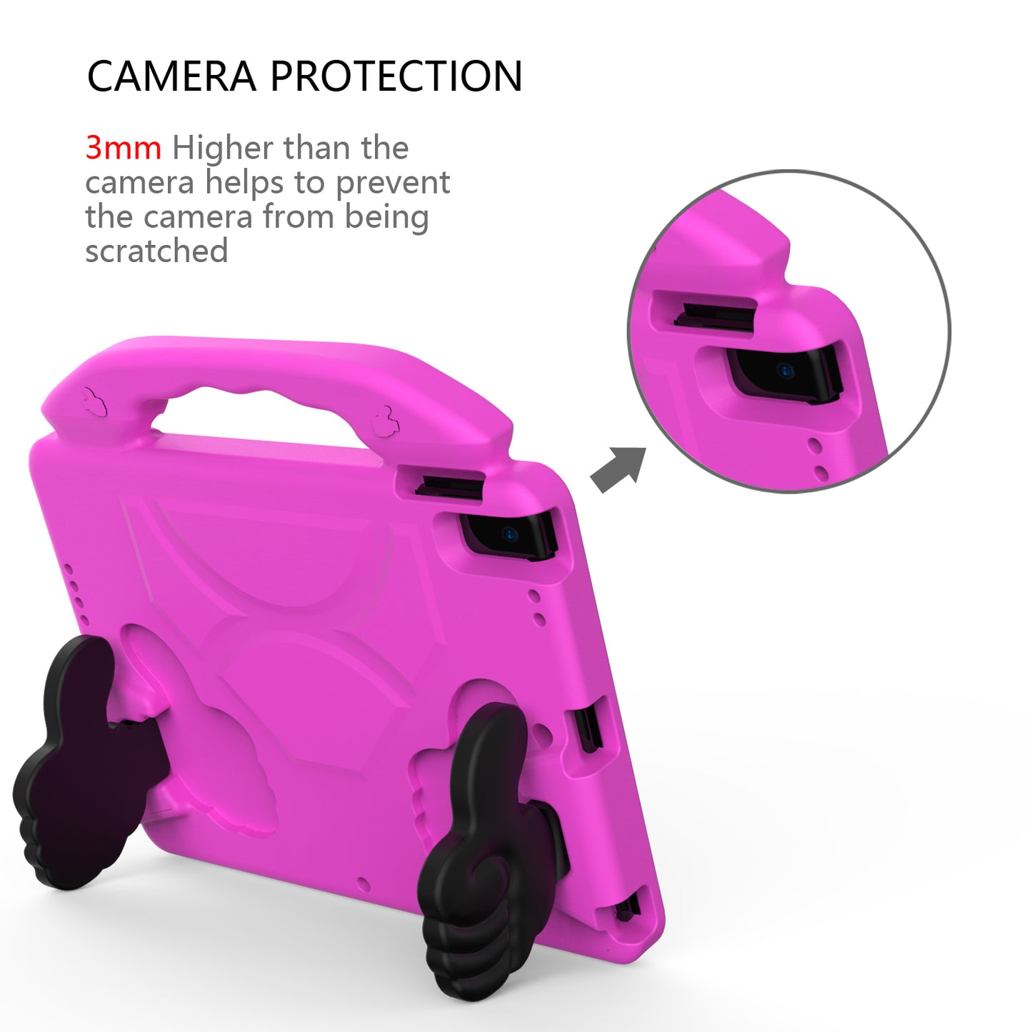 Shockproof Thumb Kickstand EVA Tablet Case for iPad 10.2 (2021)/(2020)/(2019)/iPad Pro 10.5-inch (2017)/iPad Air 10.5 inch (2019)/iPad Pro 11-inch (2018)