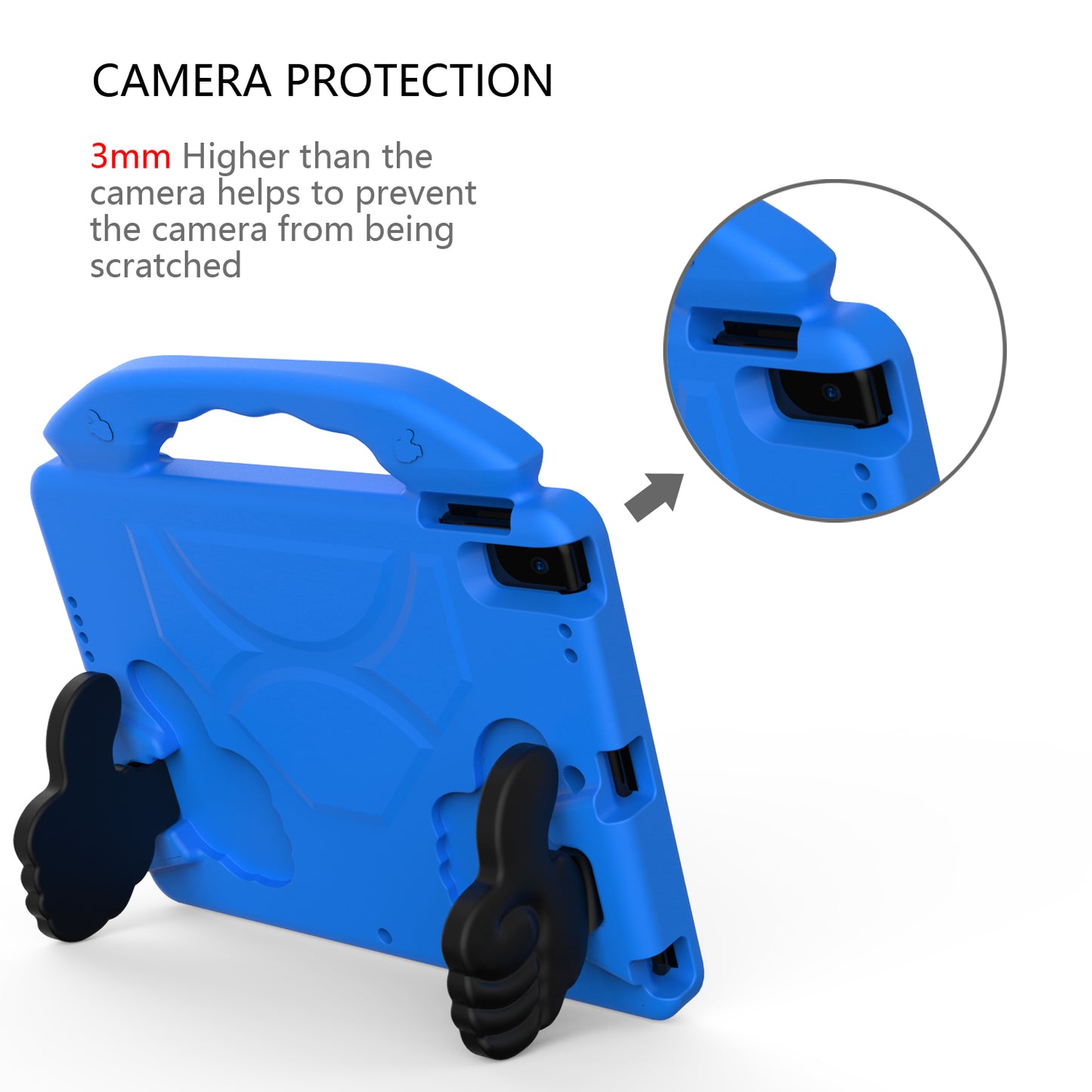 Shockproof Thumb Kickstand EVA Tablet Case for iPad 10.2 (2021)/(2020)/(2019)/iPad Pro 10.5-inch (2017)/iPad Air 10.5 inch (2019)/iPad Pro 11-inch (2018)