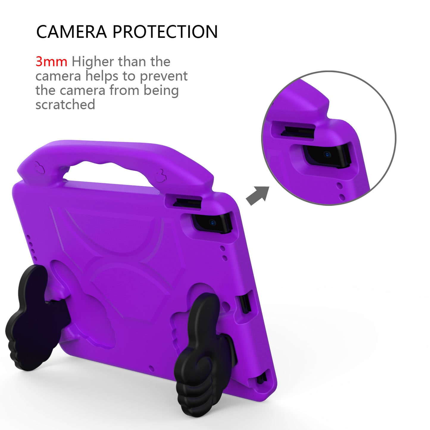Shockproof Thumb Kickstand EVA Tablet Case for iPad 10.2 (2021)/(2020)/(2019)/iPad Pro 10.5-inch (2017)/iPad Air 10.5 inch (2019)/iPad Pro 11-inch (2018)