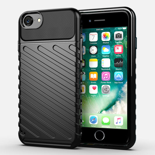 Thunder Series Twill Skin Texture TPU Back Case for iPhone SE (2020)/SE (2022)/7/8 4.7 inch