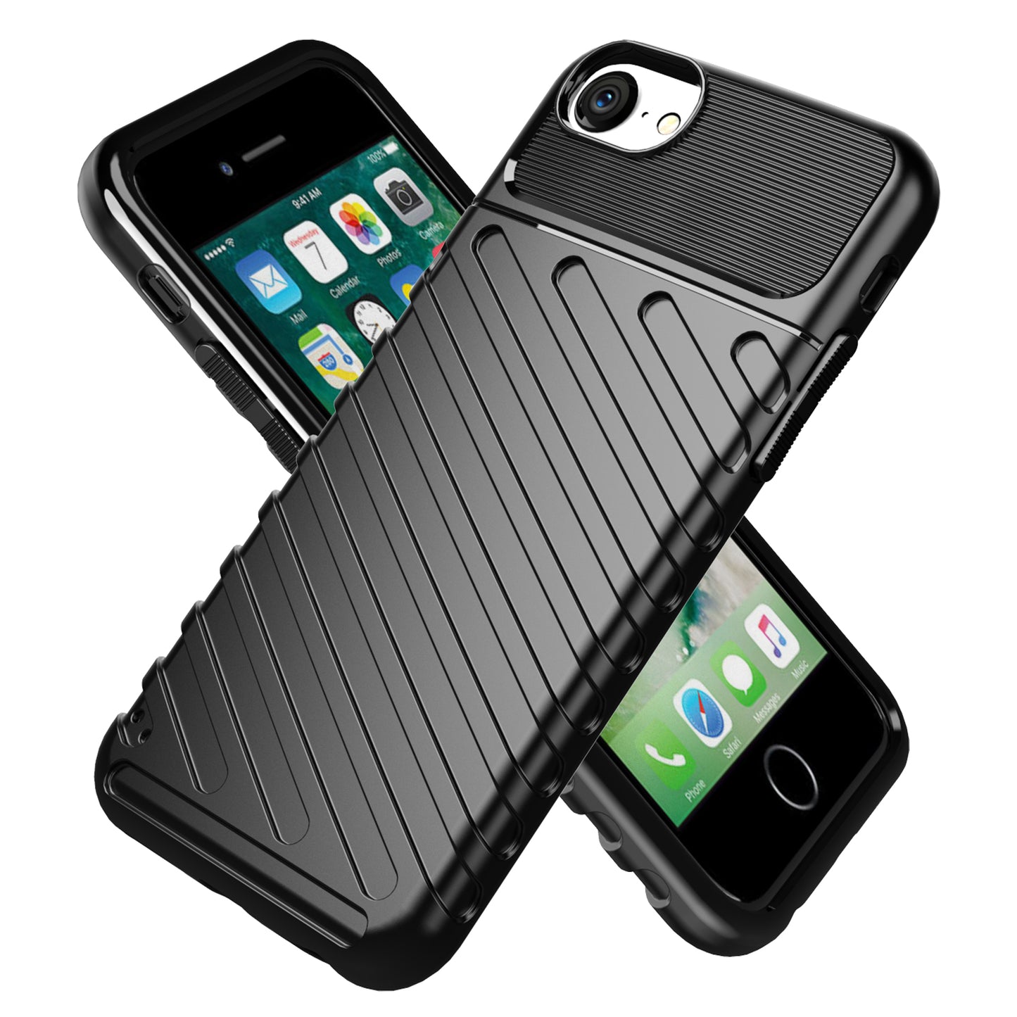 Thunder Series Twill Skin Texture TPU Back Case for iPhone SE (2020)/SE (2022)/7/8 4.7 inch