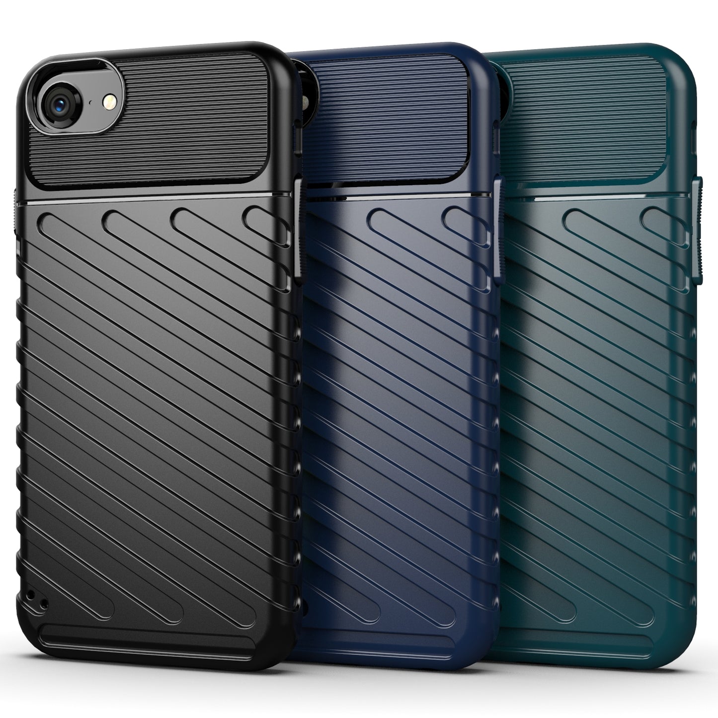 Thunder Series Twill Skin Texture TPU Back Case for iPhone SE (2020)/SE (2022)/7/8 4.7 inch