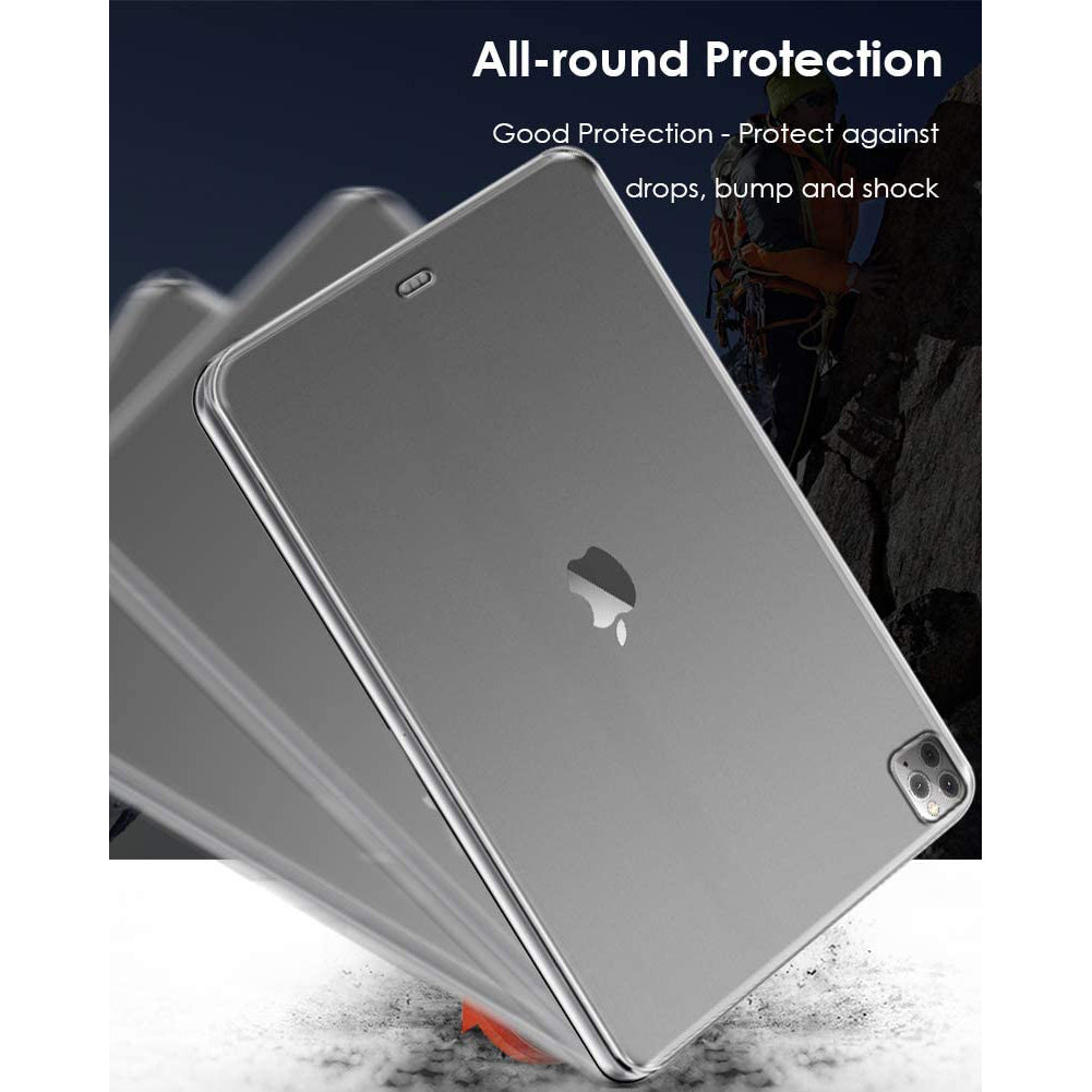 Dustproof Anti-scratch Anti-shock Clear Gel TPU Skin Cover for iPad Pro 12.9-inch (2021) / (2020) / (2018)
