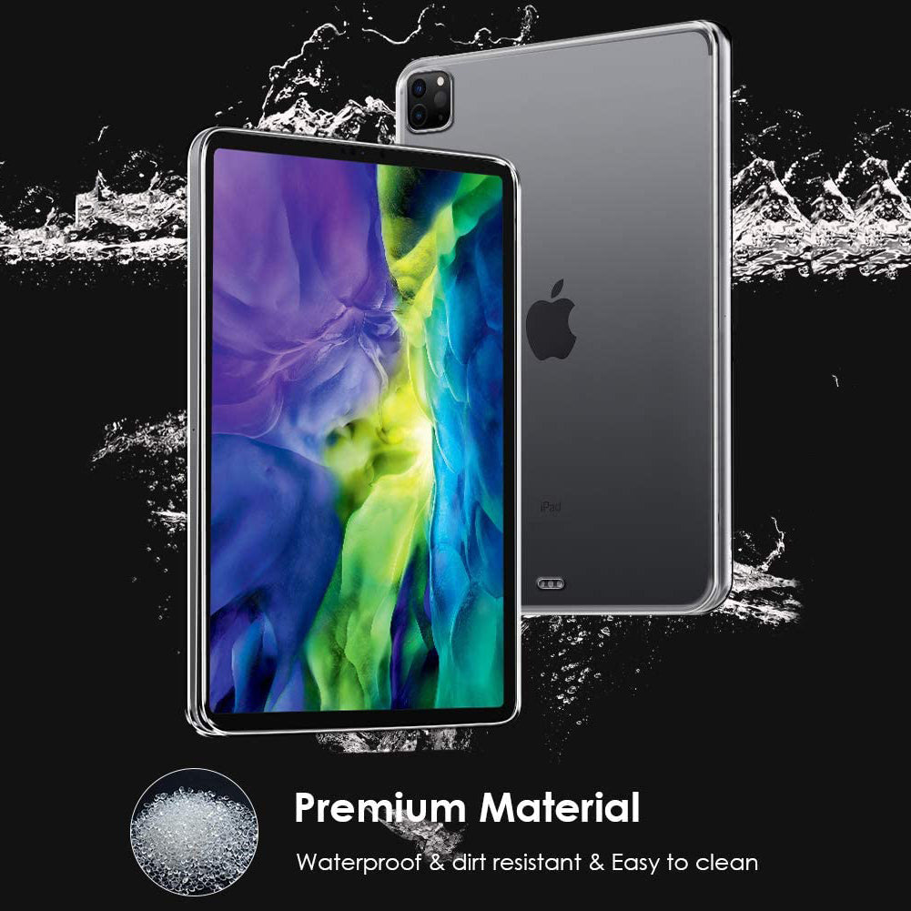 Dustproof Anti-scratch Anti-shock Clear Gel TPU Skin Cover for iPad Pro 12.9-inch (2021) / (2020) / (2018)