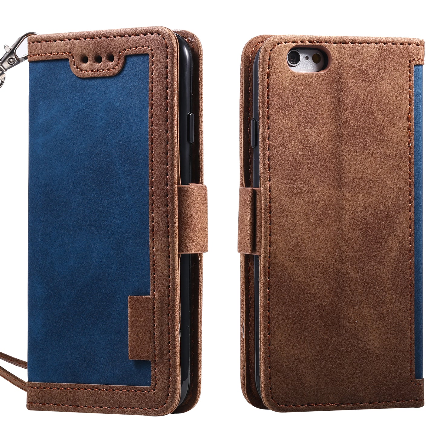 Retro Splicing PU Leather Wallet Magnetic Phone Cover for iPhone 8 / 7 / SE (2020) /SE (2022) 4.7 inch