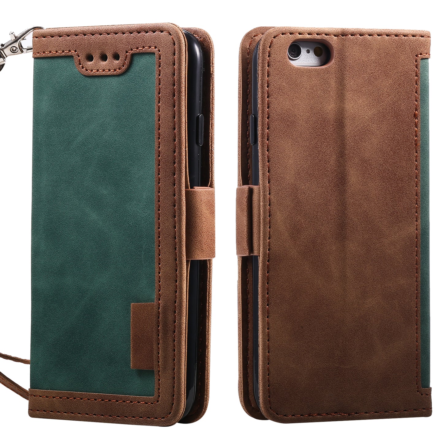 Retro Splicing PU Leather Wallet Magnetic Phone Cover for iPhone 8 / 7 / SE (2020) /SE (2022) 4.7 inch