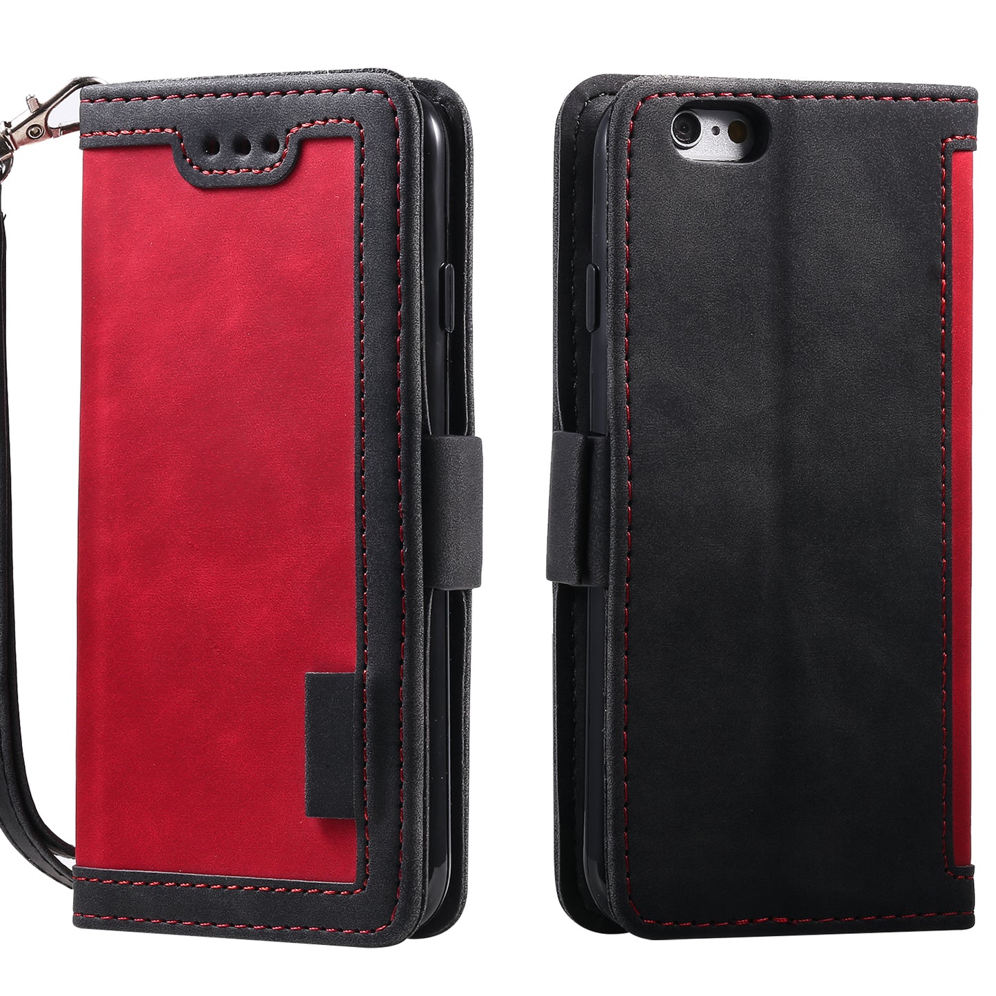 Retro Splicing PU Leather Wallet Magnetic Phone Cover for iPhone 8 / 7 / SE (2020) /SE (2022) 4.7 inch