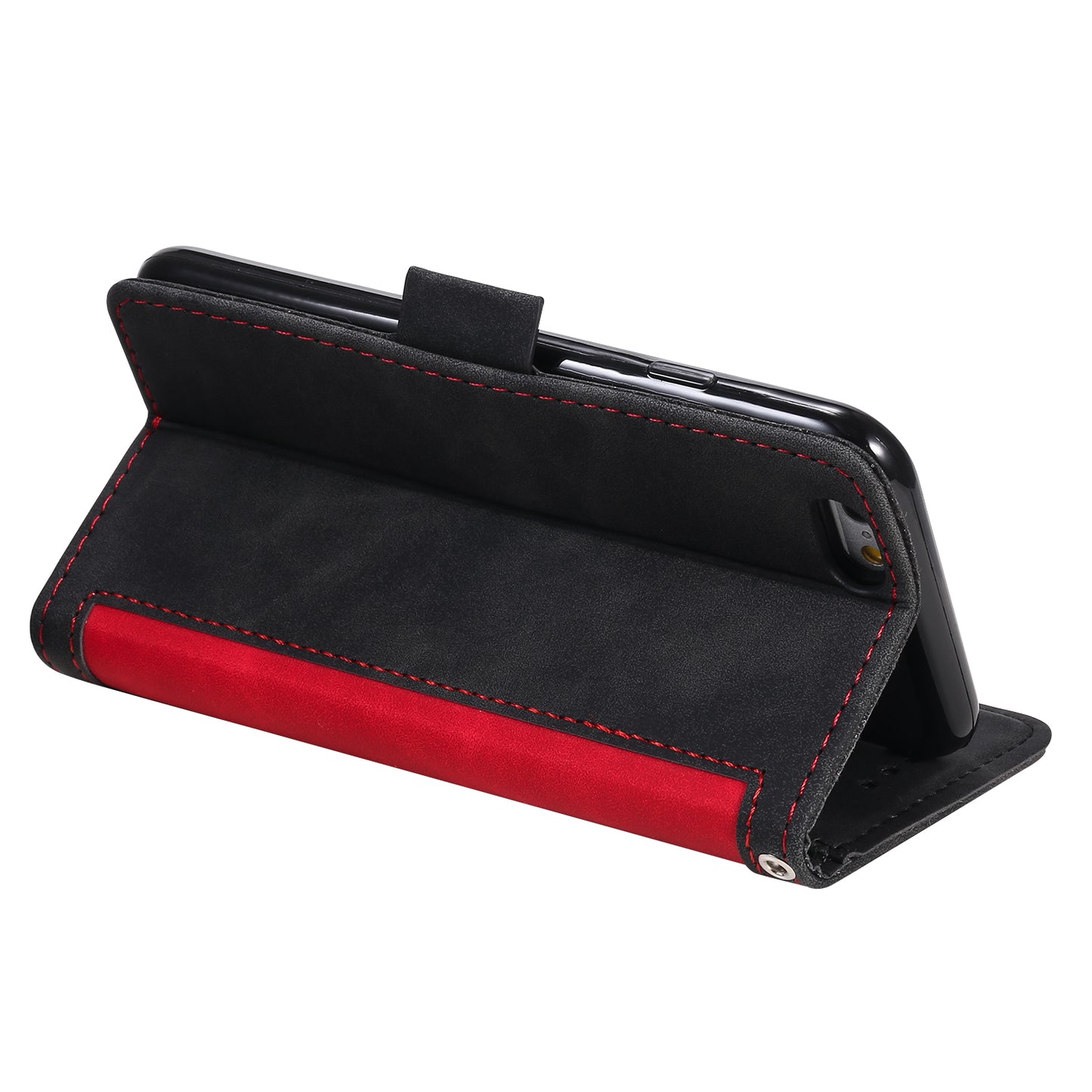 Retro Splicing PU Leather Wallet Magnetic Phone Cover for iPhone 8 / 7 / SE (2020) /SE (2022) 4.7 inch