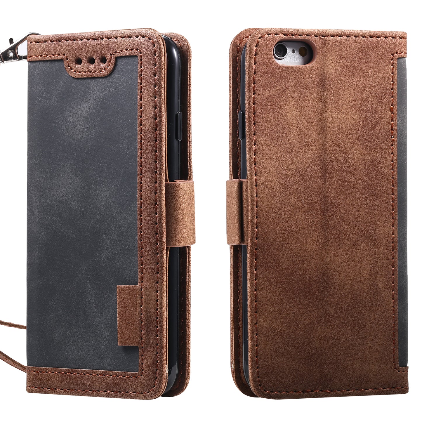 Retro Splicing PU Leather Wallet Magnetic Phone Cover for iPhone 8 / 7 / SE (2020) /SE (2022) 4.7 inch