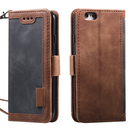 Retro Splicing PU Leather Wallet Magnetic Phone Cover for iPhone 8 / 7 / SE (2020) /SE (2022) 4.7 inch