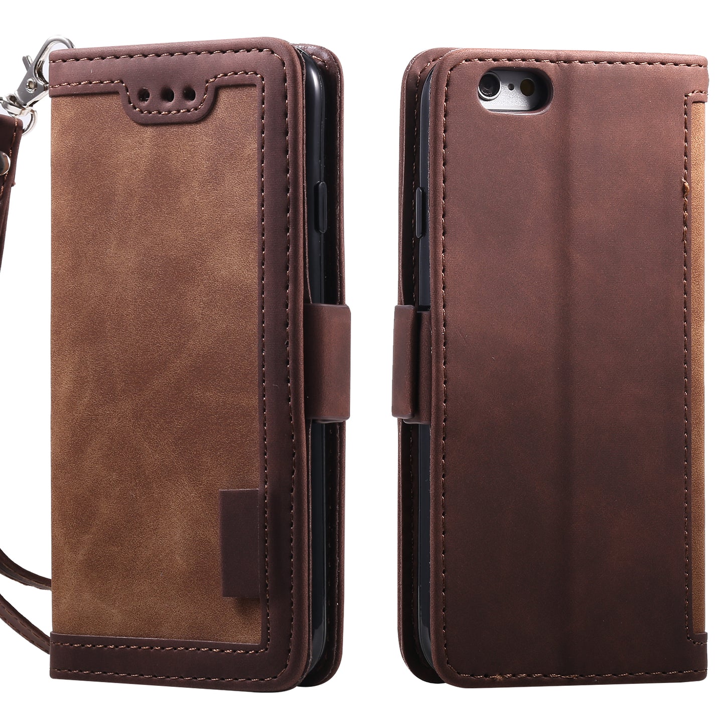 Retro Splicing PU Leather Wallet Magnetic Phone Cover for iPhone 8 / 7 / SE (2020) /SE (2022) 4.7 inch