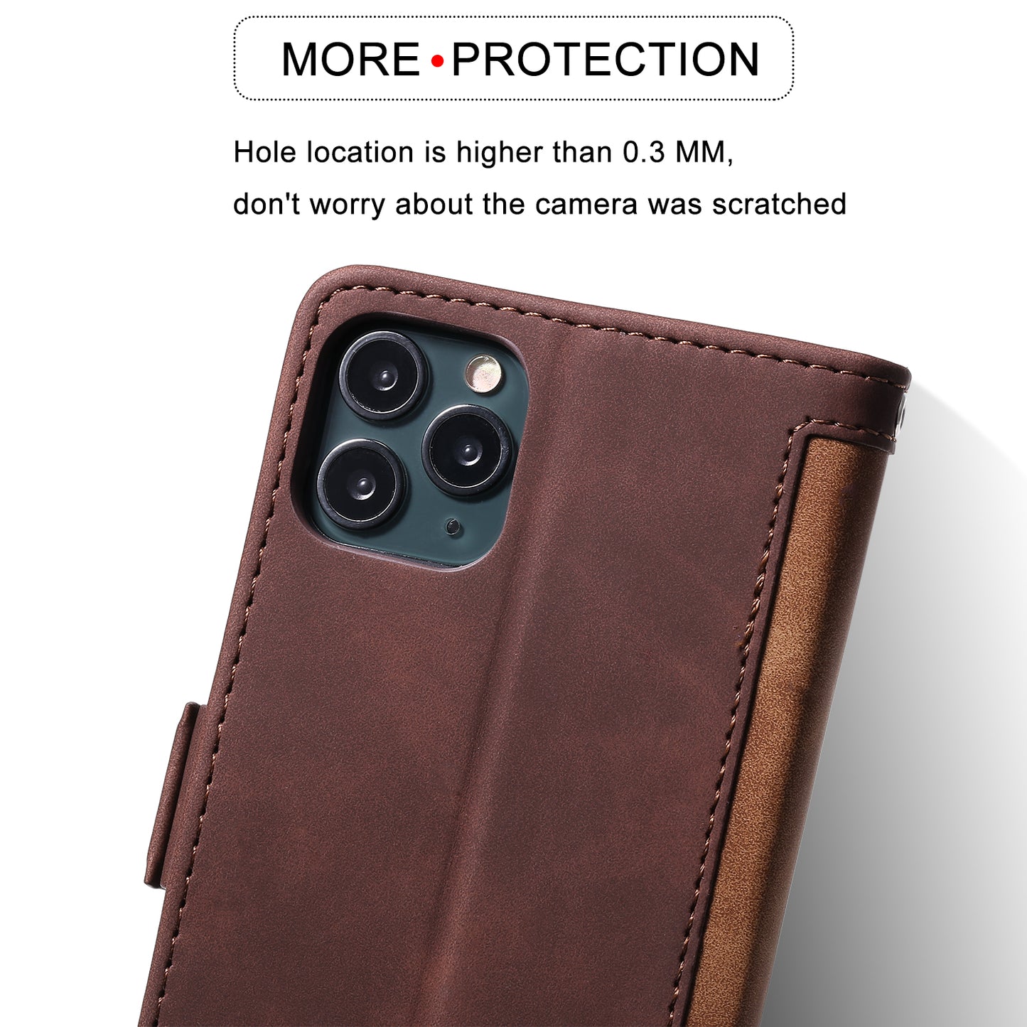 Retro Splicing Leather Covering for iPhone 11 Pro 5.8 inch