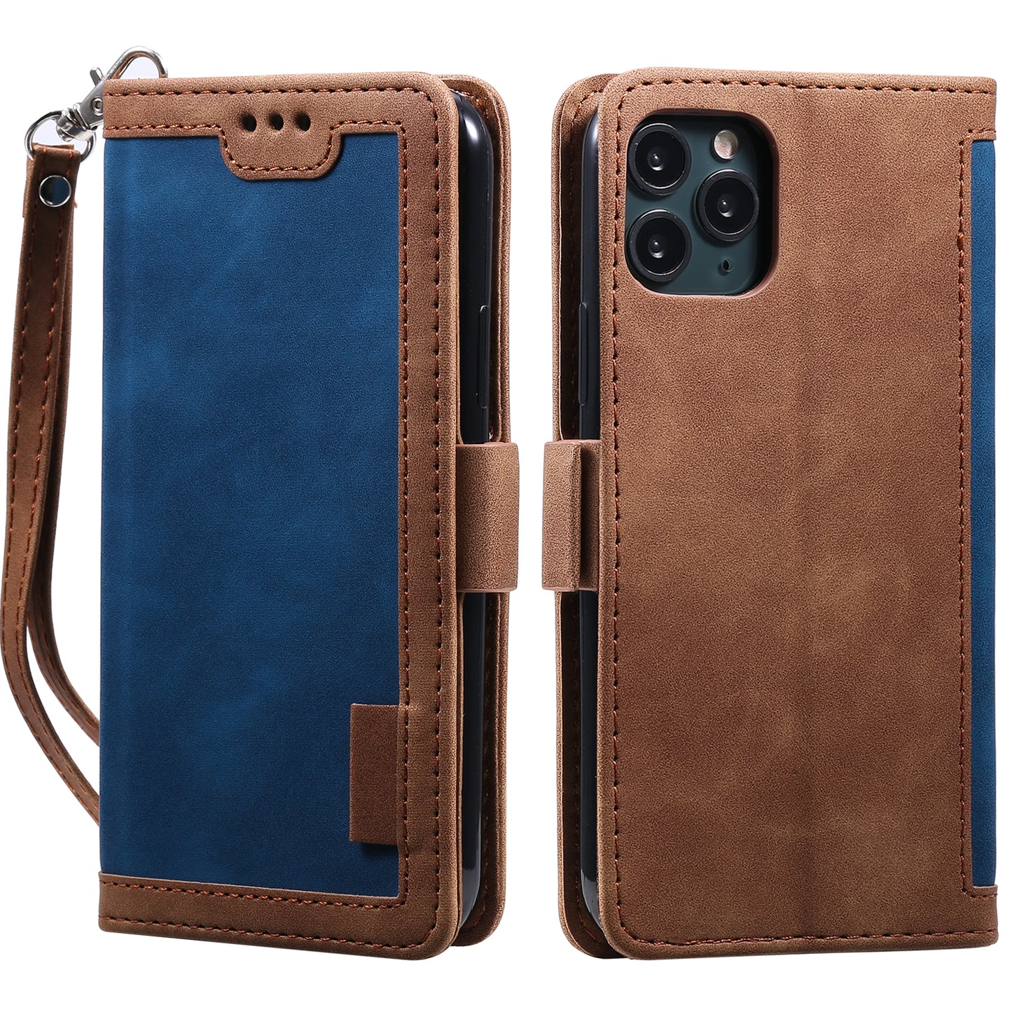 Retro Splicing Leather Covering for iPhone 11 Pro 5.8 inch