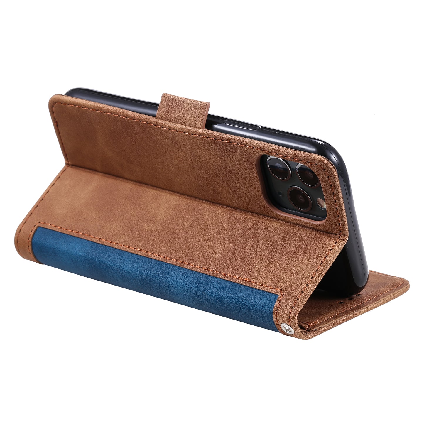 Retro Splicing Leather Covering for iPhone 11 Pro 5.8 inch