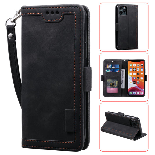 Retro Splicing Leather Covering for iPhone 11 Pro 5.8 inch