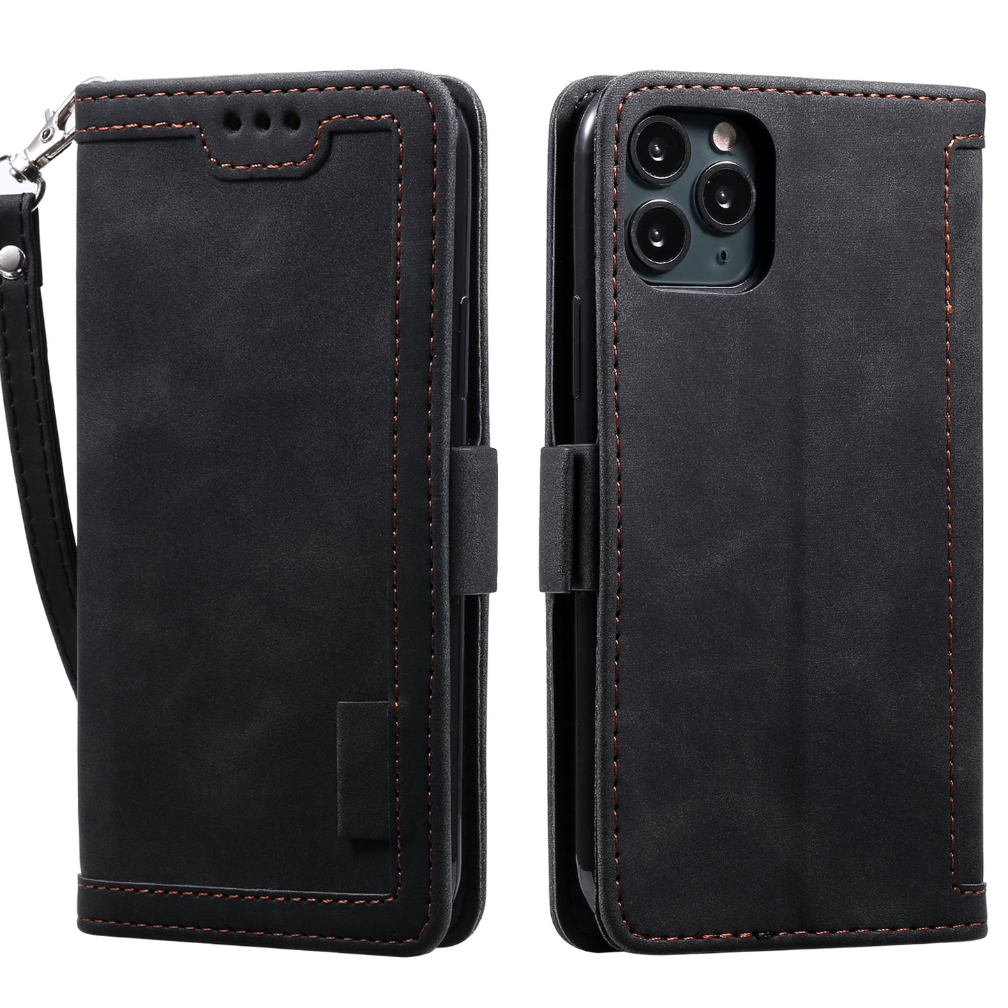 Retro Splicing Leather Covering for iPhone 11 Pro 5.8 inch
