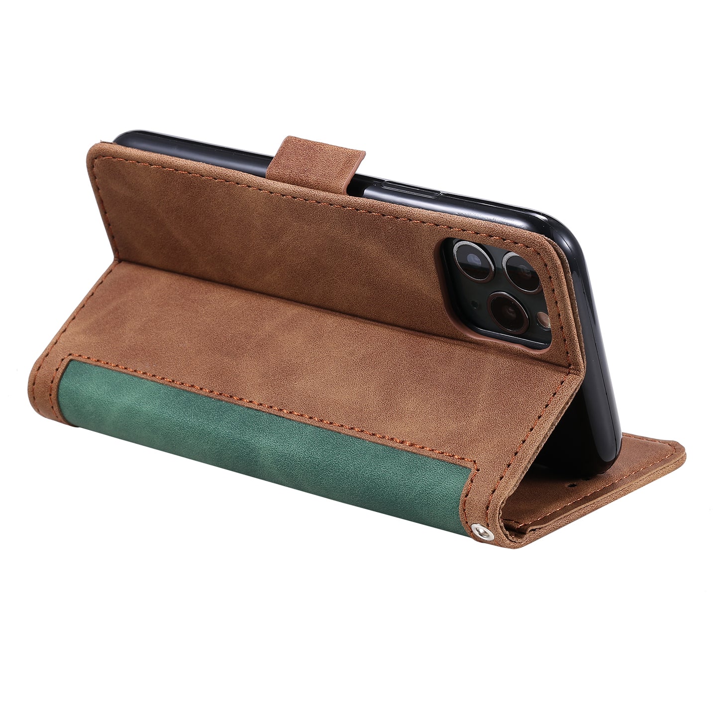 Retro Splicing Leather Covering for iPhone 11 Pro 5.8 inch