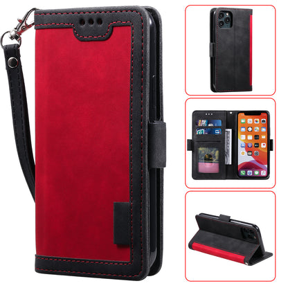 Retro Splicing Leather Covering for iPhone 11 Pro 5.8 inch