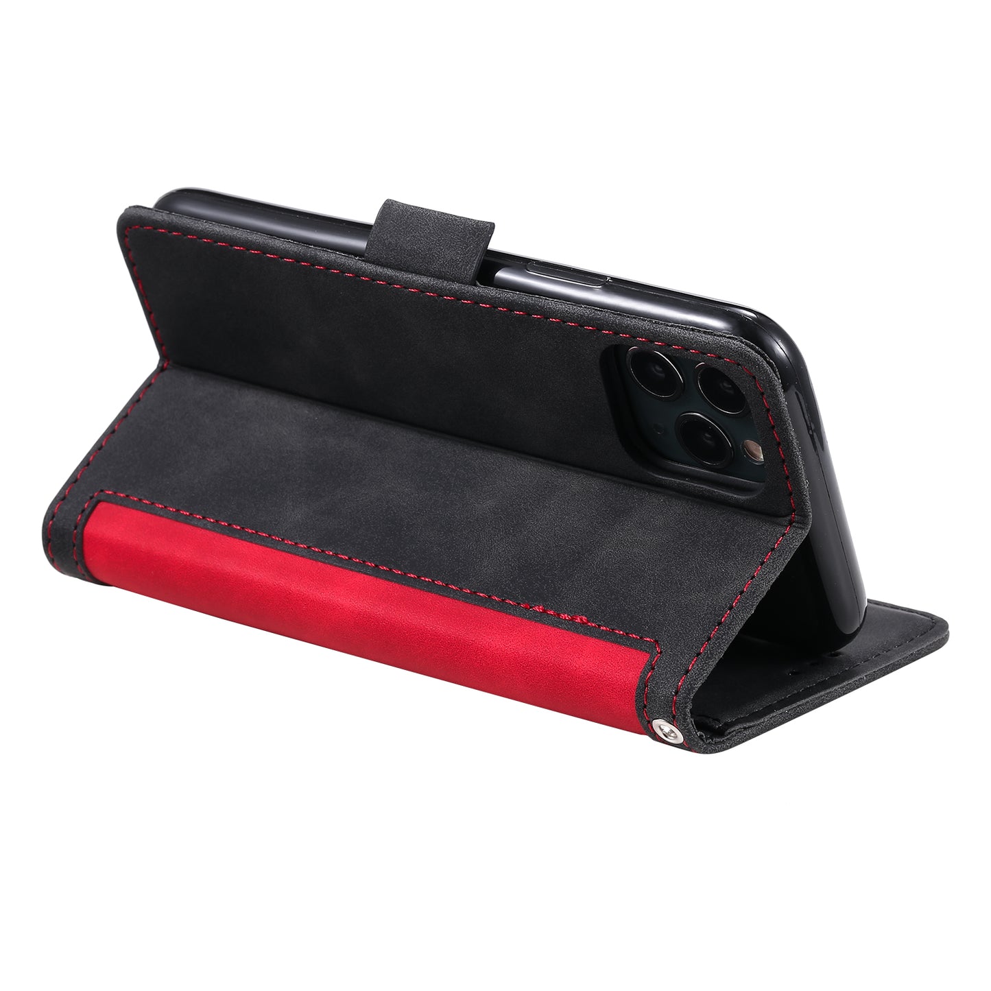 Retro Splicing Leather Covering for iPhone 11 Pro 5.8 inch