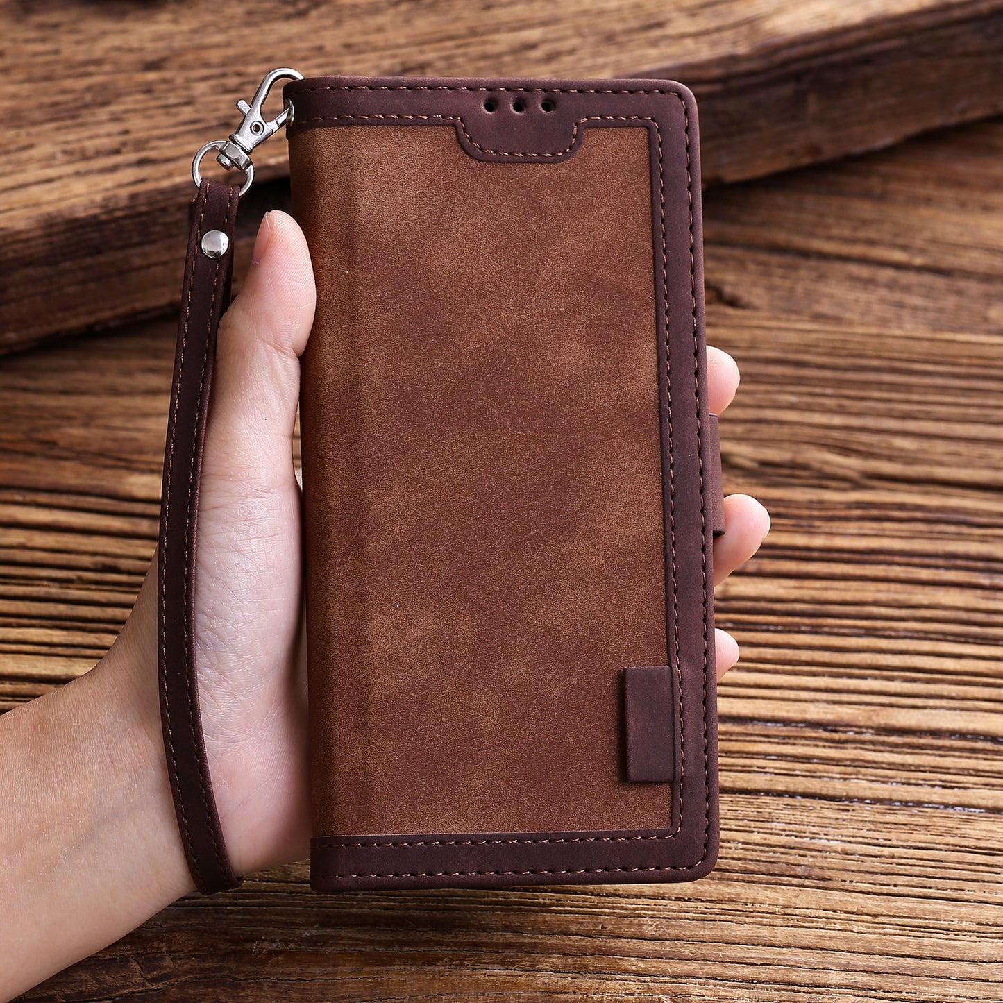 Retro Splicing Leather Covering for iPhone 11 Pro 5.8 inch