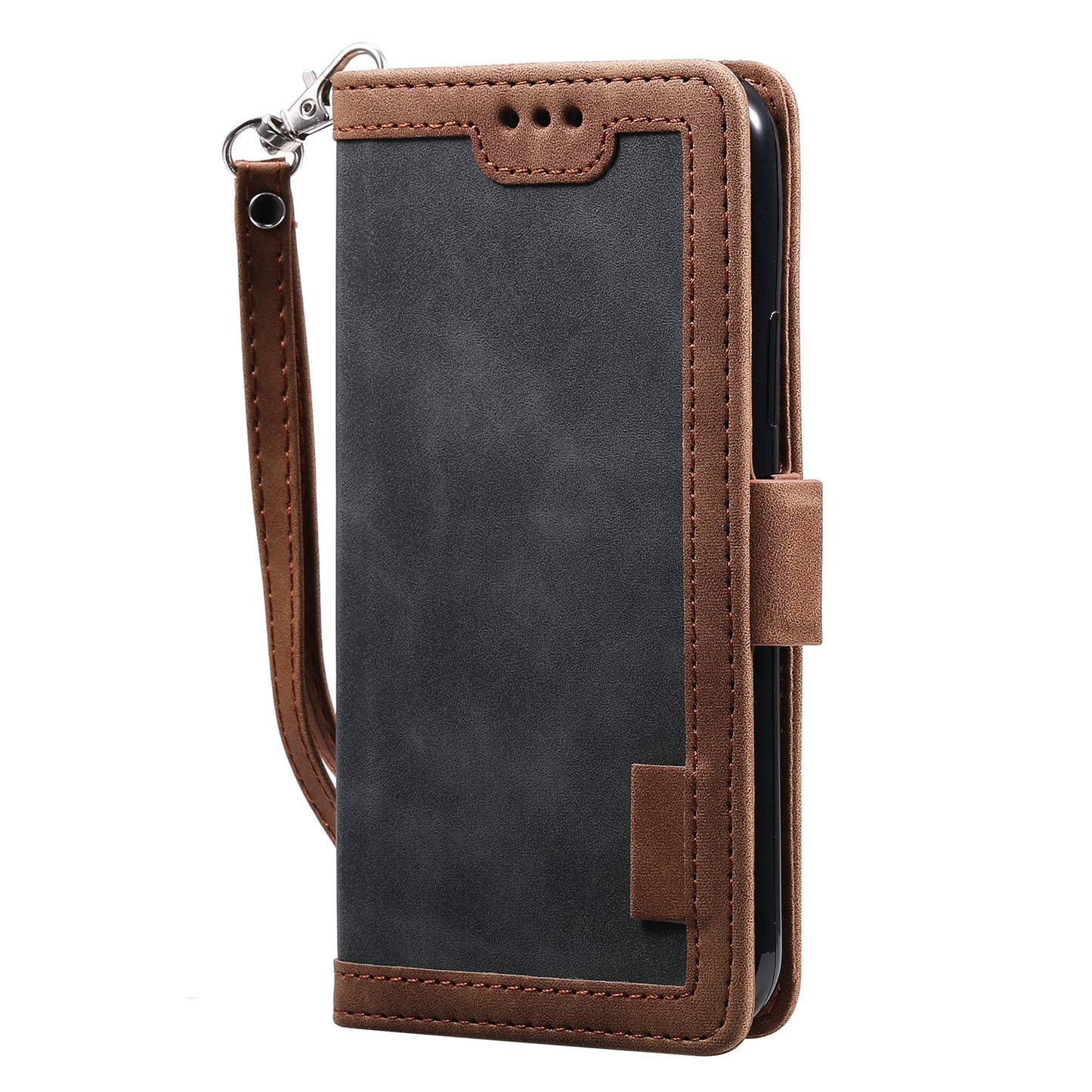 Retro Splicing Style Wallet Stand Leather Phone Case for iPhone 11 6.1 inch