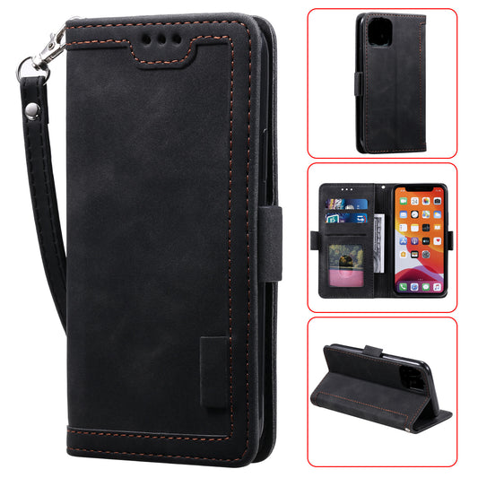 Retro Splicing Style Wallet Stand Leather Phone Case for iPhone 11 6.1 inch