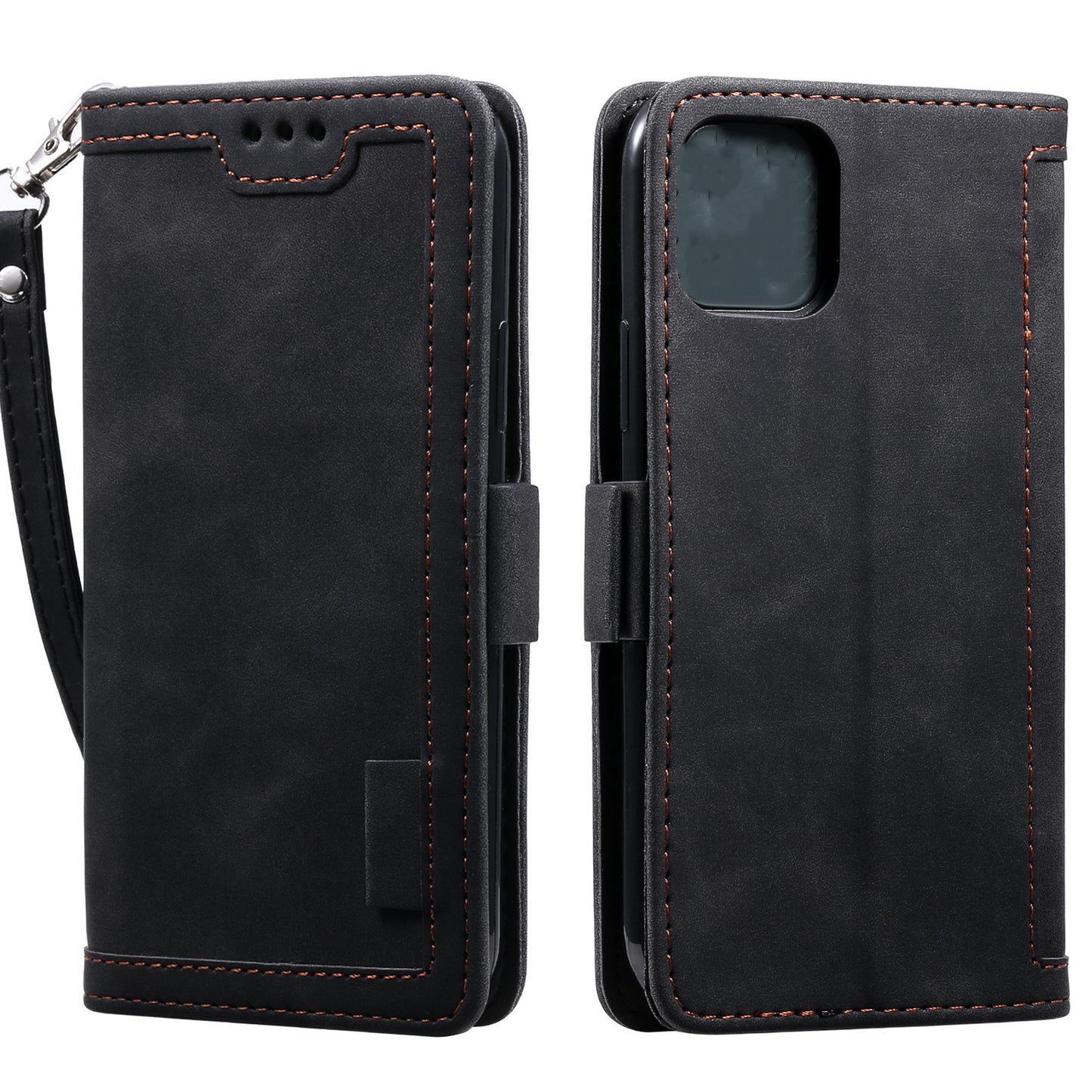 Retro Splicing Style Wallet Stand Leather Phone Case for iPhone 11 6.1 inch