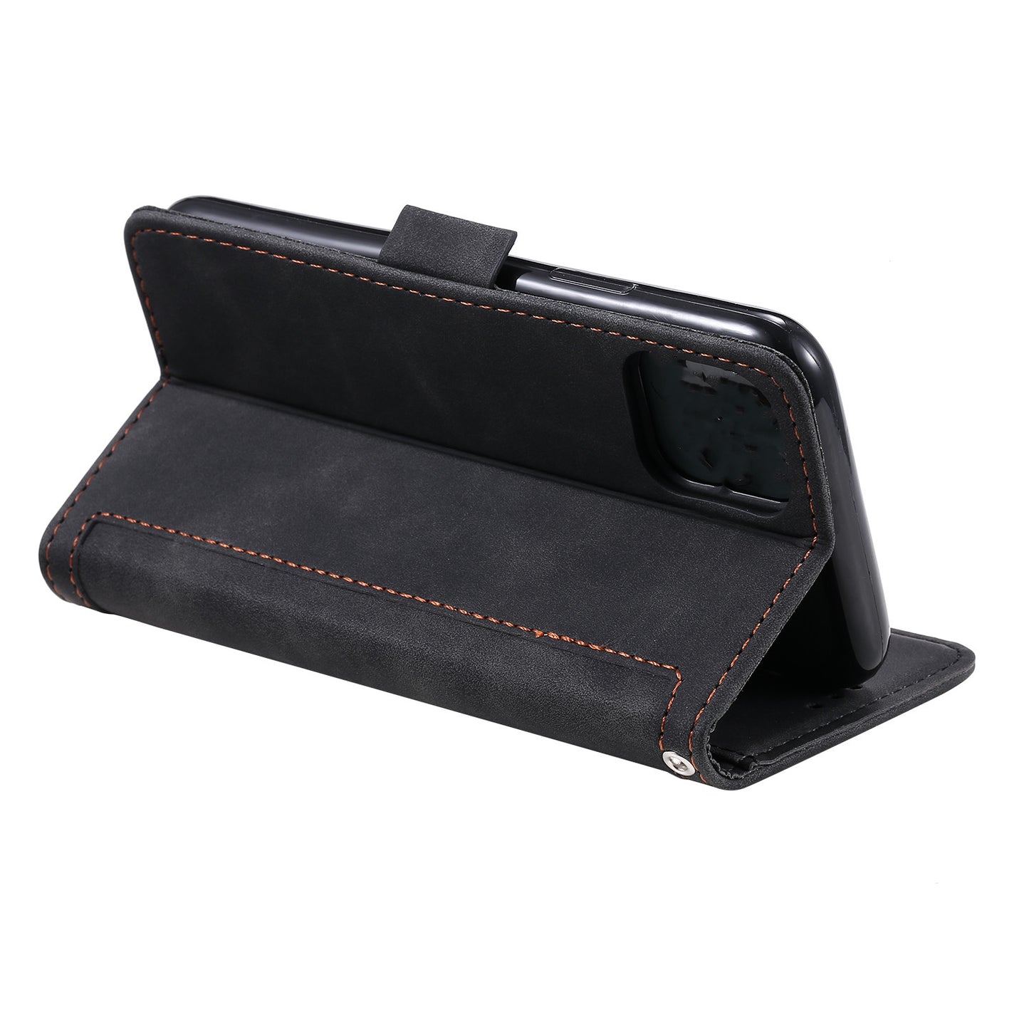 Retro Splicing Style Wallet Stand Leather Phone Case for iPhone 11 6.1 inch