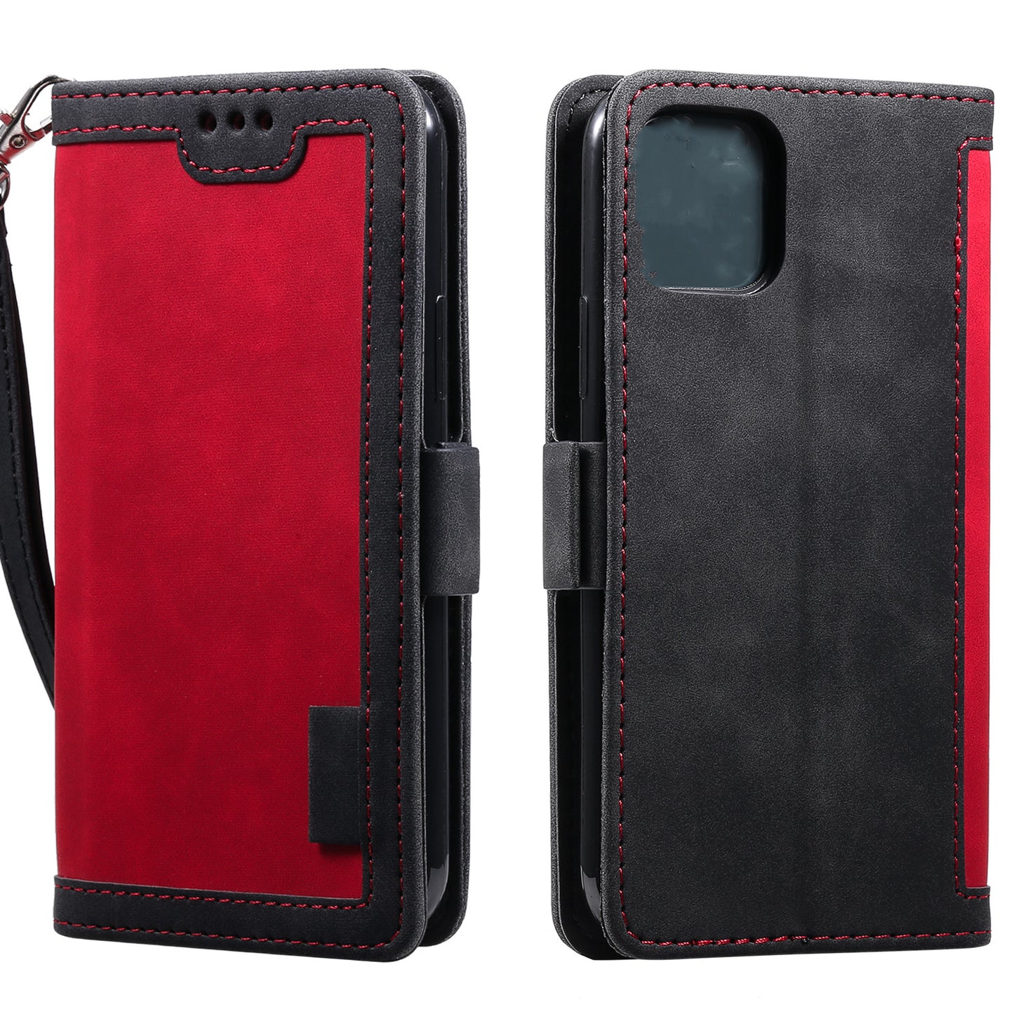 Retro Splicing Style Wallet Stand Leather Phone Case for iPhone 11 6.1 inch