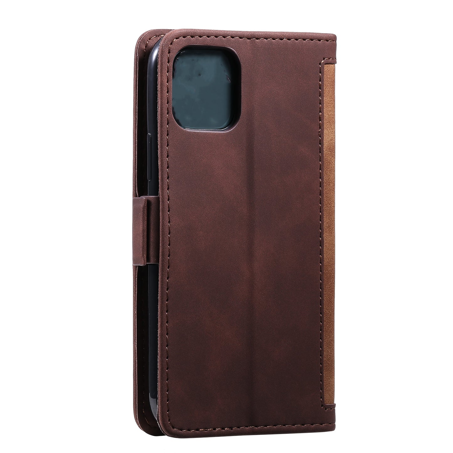 Retro Splicing Style Wallet Stand Leather Phone Case for iPhone 11 6.1 inch