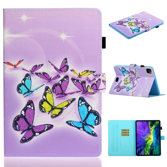 Pattern Printing Card Slots Flip Leather Phone Cover for iPad Air (2020)/Air (2022)/Pro 11-inch (2020) (2018)