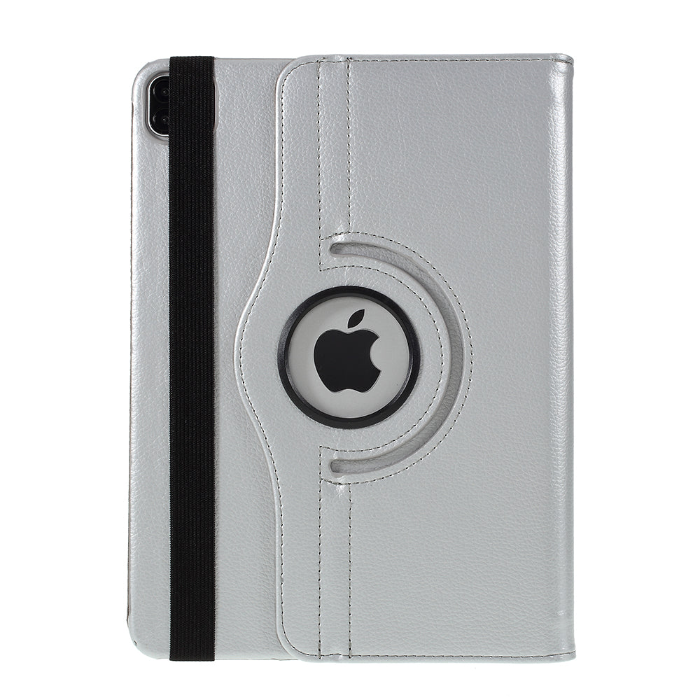 Litchi Skin 360 Degree Rotating Protective Stand Cover with Elastic Band for iPad Air (2020)/Air (2022) / iPad Pro 11-inch (2021) / (2020) / (2018)