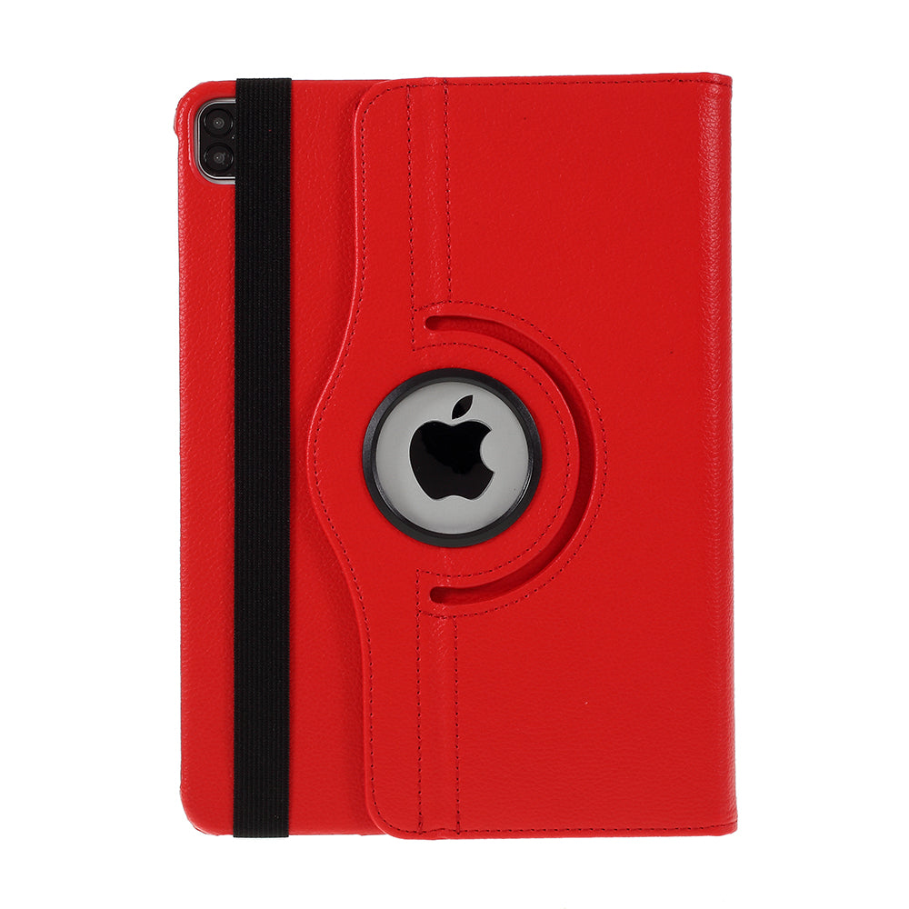 Litchi Skin 360 Degree Rotating Protective Stand Cover with Elastic Band for iPad Air (2020)/Air (2022) / iPad Pro 11-inch (2021) / (2020) / (2018)