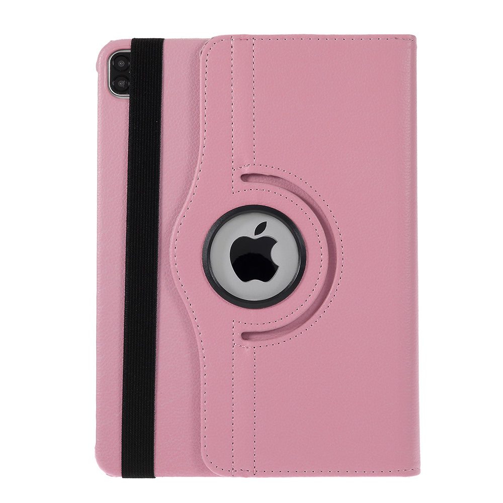 Litchi Skin 360 Degree Rotating Protective Stand Cover with Elastic Band for iPad Air (2020)/Air (2022) / iPad Pro 11-inch (2021) / (2020) / (2018)