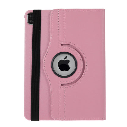 Litchi Skin 360 Degree Rotating Protective Stand Cover with Elastic Band for iPad Air (2020)/Air (2022) / iPad Pro 11-inch (2021) / (2020) / (2018)