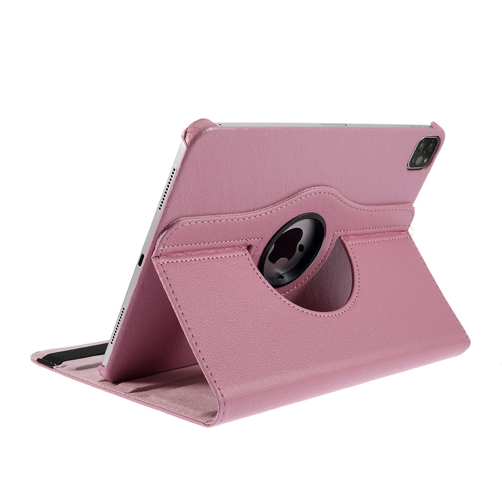 Litchi Skin 360 Degree Rotating Protective Stand Cover with Elastic Band for iPad Air (2020)/Air (2022) / iPad Pro 11-inch (2021) / (2020) / (2018)