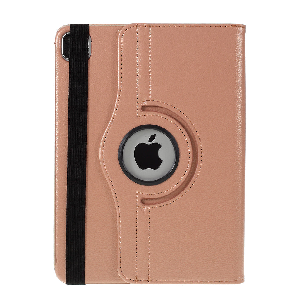 Litchi Skin 360 Degree Rotating Protective Stand Cover with Elastic Band for iPad Air (2020)/Air (2022) / iPad Pro 11-inch (2021) / (2020) / (2018)