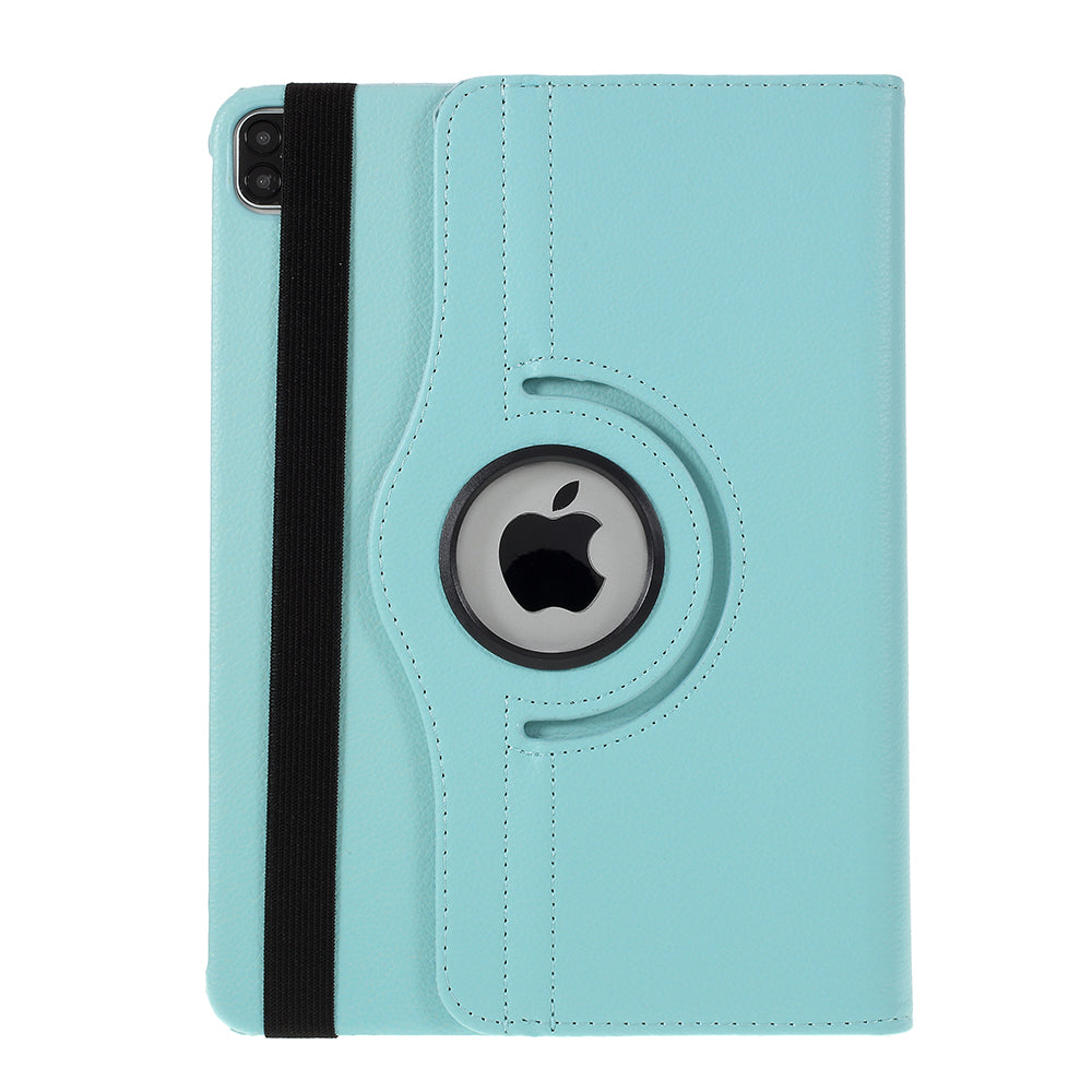 Litchi Skin 360 Degree Rotating Protective Stand Cover with Elastic Band for iPad Air (2020)/Air (2022) / iPad Pro 11-inch (2021) / (2020) / (2018)