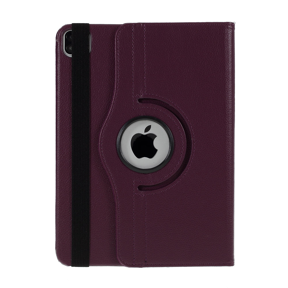Litchi Skin 360 Degree Rotating Protective Stand Cover with Elastic Band for iPad Air (2020)/Air (2022) / iPad Pro 11-inch (2021) / (2020) / (2018)
