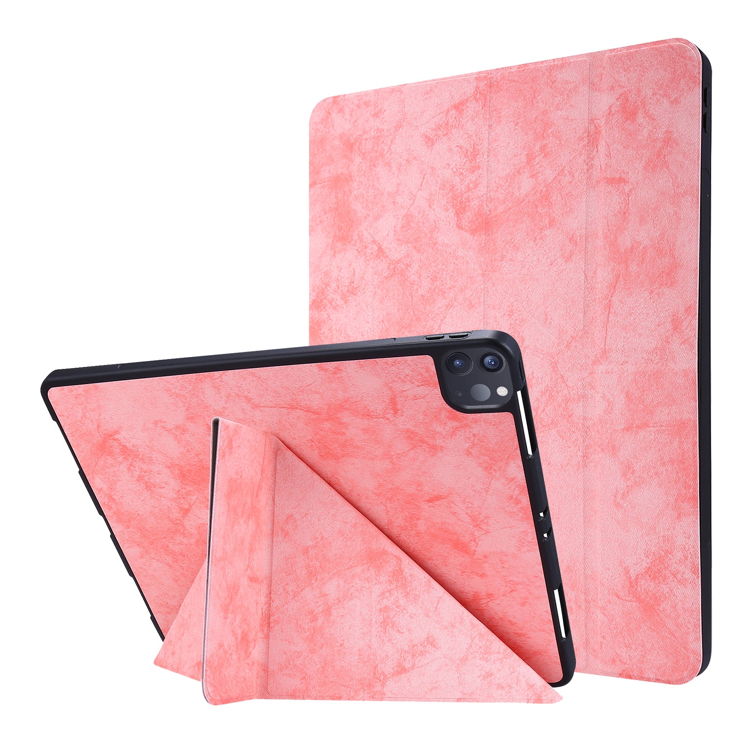 Retro Style Origami Smart Leather Stand Tablet Case for iPad Pro 12.9-inch (2020)