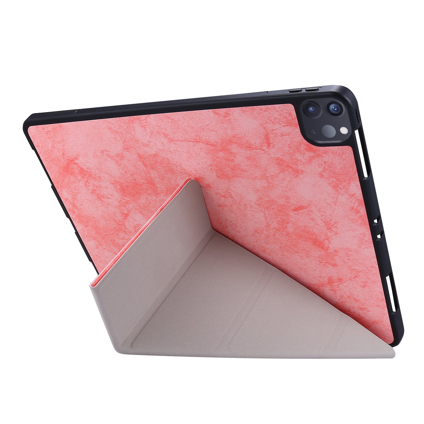 Retro Style Origami Smart Leather Stand Tablet Case for iPad Pro 12.9-inch (2020)
