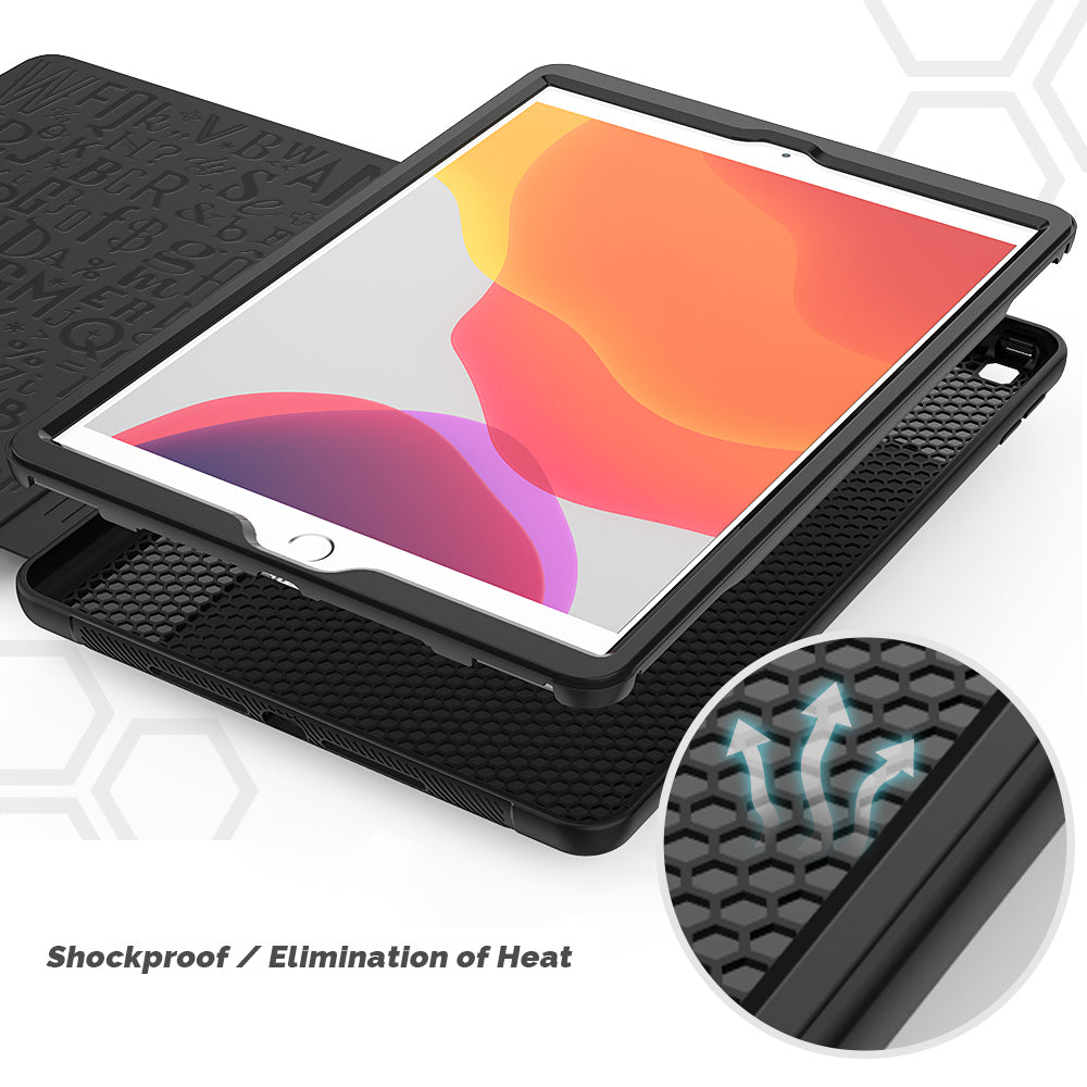 For iPad 10.2 (2020)/(2019) Multi-angle Stand Card Holder Leather Tablet Case Magnetic Closure Cover with Stylus Slot