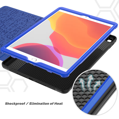 For iPad 10.2 (2020)/(2019) Multi-angle Stand Card Holder Leather Tablet Case Magnetic Closure Cover with Stylus Slot