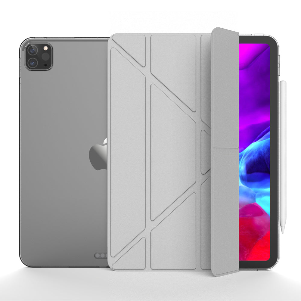 For iPad Pro 11-inch (2020) Tri-fold Stand Leather Protective Tablet Cover Case