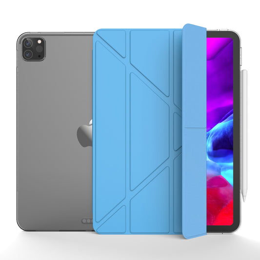 For iPad Pro 11-inch (2020) Tri-fold Stand Leather Protective Tablet Cover Case