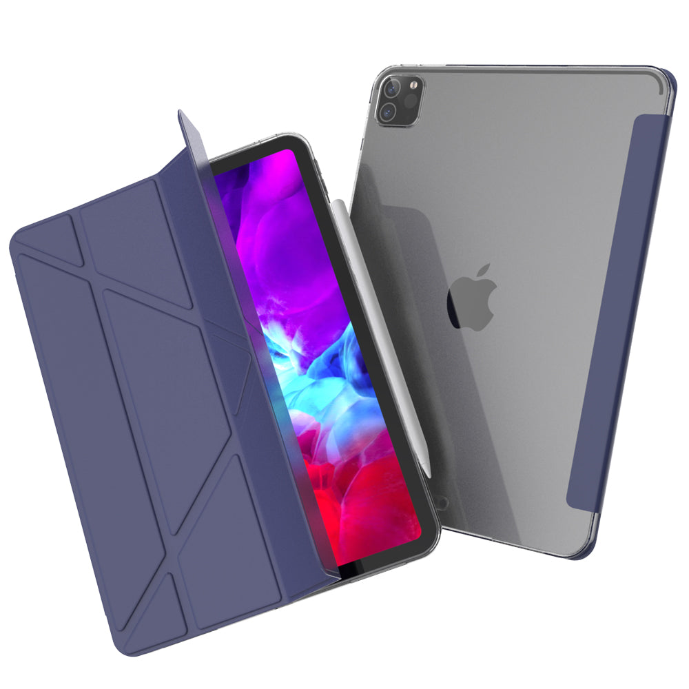 For iPad Pro 11-inch (2020) Tri-fold Stand Leather Protective Tablet Cover Case
