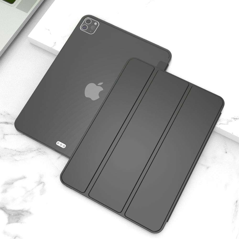 For iPad Pro 11-inch (2020) Tri-fold Stand Protective Cover Smart Wake / Sleep TPU Leather Tablet Case